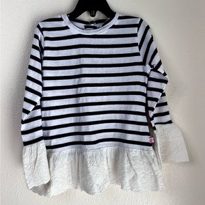 Cute white strip top